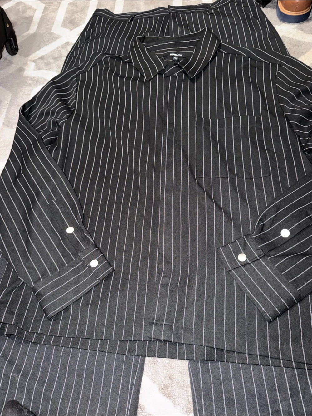 Men’s 46R 38X34 striped leisure set worn once